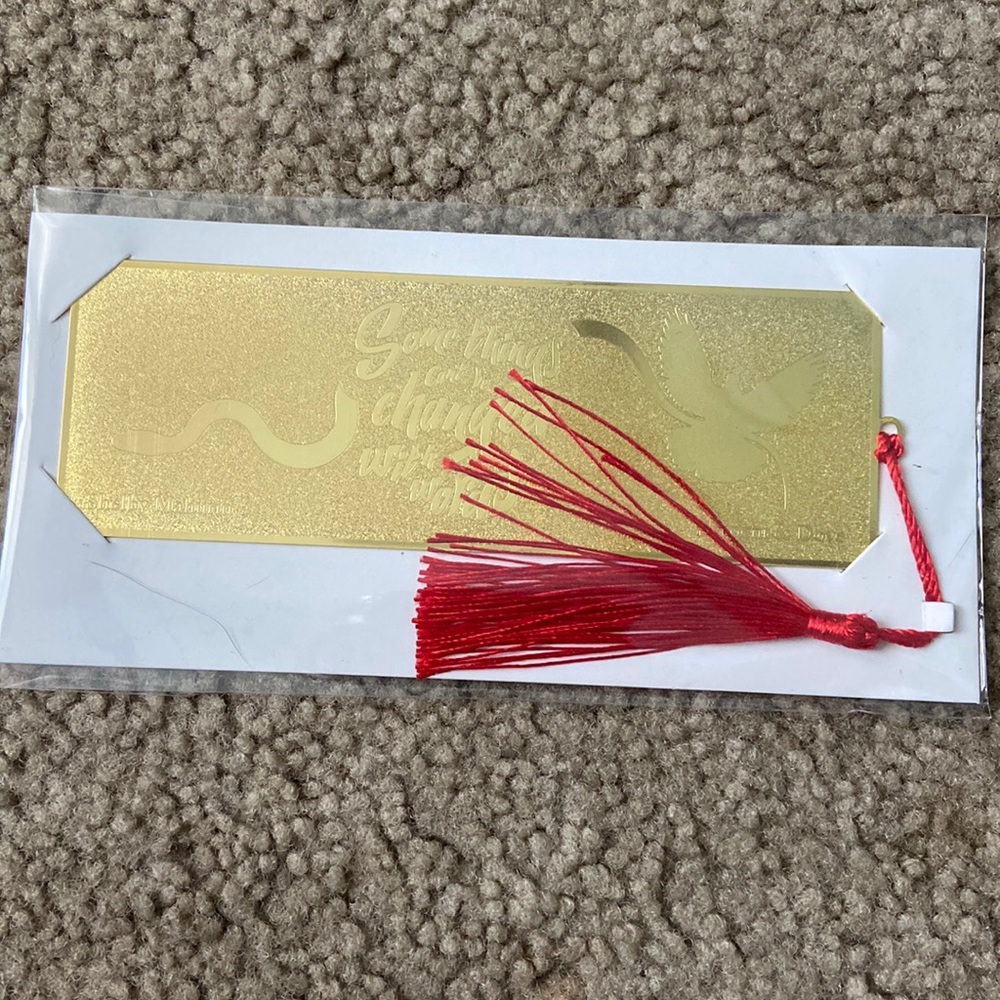 Serpent and Dove Inspired Metal Bookmark